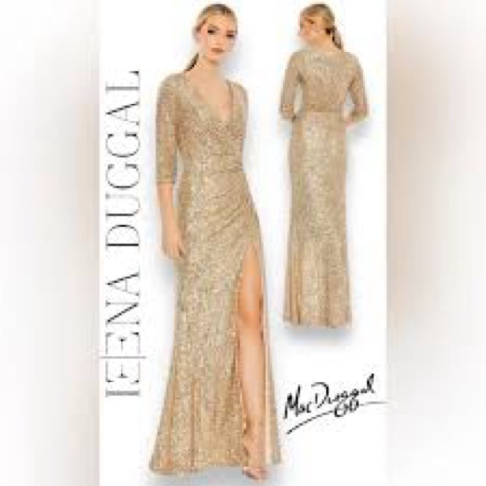 Elegant Gold Evening Dress